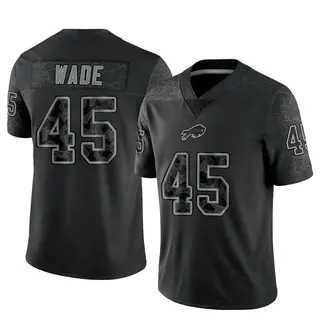 Buffalo Bills Men's Christian Wade Limited Reflective Jersey - Black