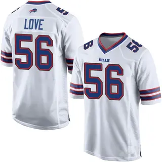 Buffalo Bills Men's Mike Love Game Jersey - White