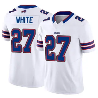 BUFFALO BILLS TRE'DAVIOUS WHITE #27 SIGNED HOME CUSTOM RED JERSEY JSA  WITNESS