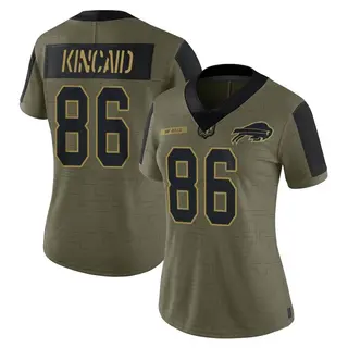 Buffalo Bills Women's Dalton Kincaid Limited 2021 Salute To Service Jersey - Olive