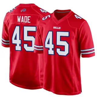 Buffalo Bills Youth Christian Wade Game Alternate Jersey - Red